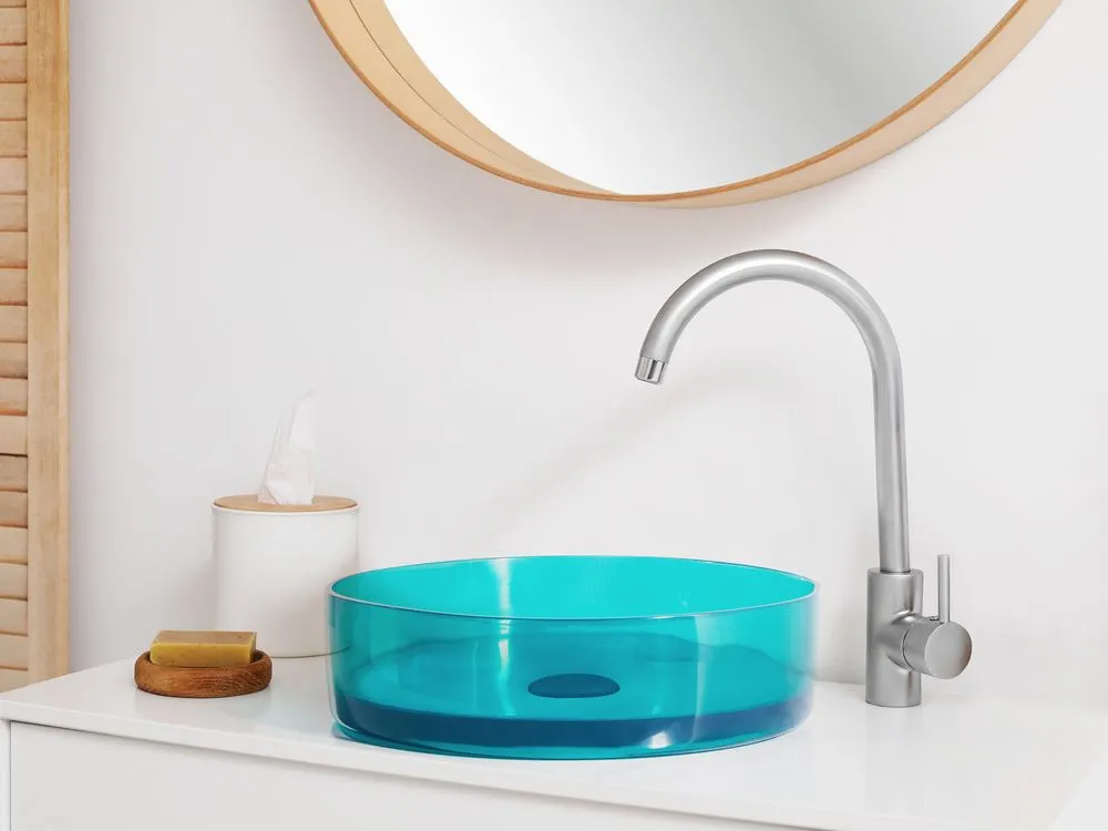 Round Countertop Basin ⌀ 360 mm Turquoise TOLOSA