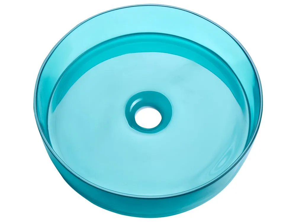 Round Countertop Basin ⌀ 360 mm Turquoise TOLOSA