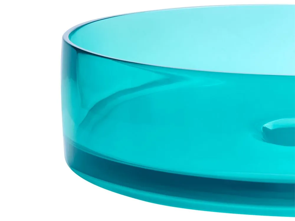 Round Countertop Basin ⌀ 360 mm Turquoise TOLOSA