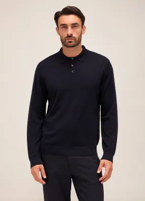 RUMFORD  Maglione colletto polo in pura lana merino uomo