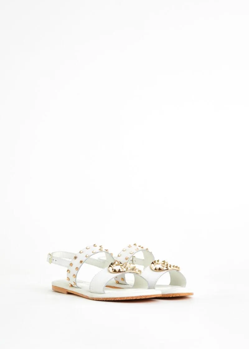 Sandali flat con borchie