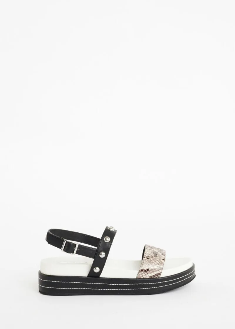 Sandali fussbett con motivo animalier