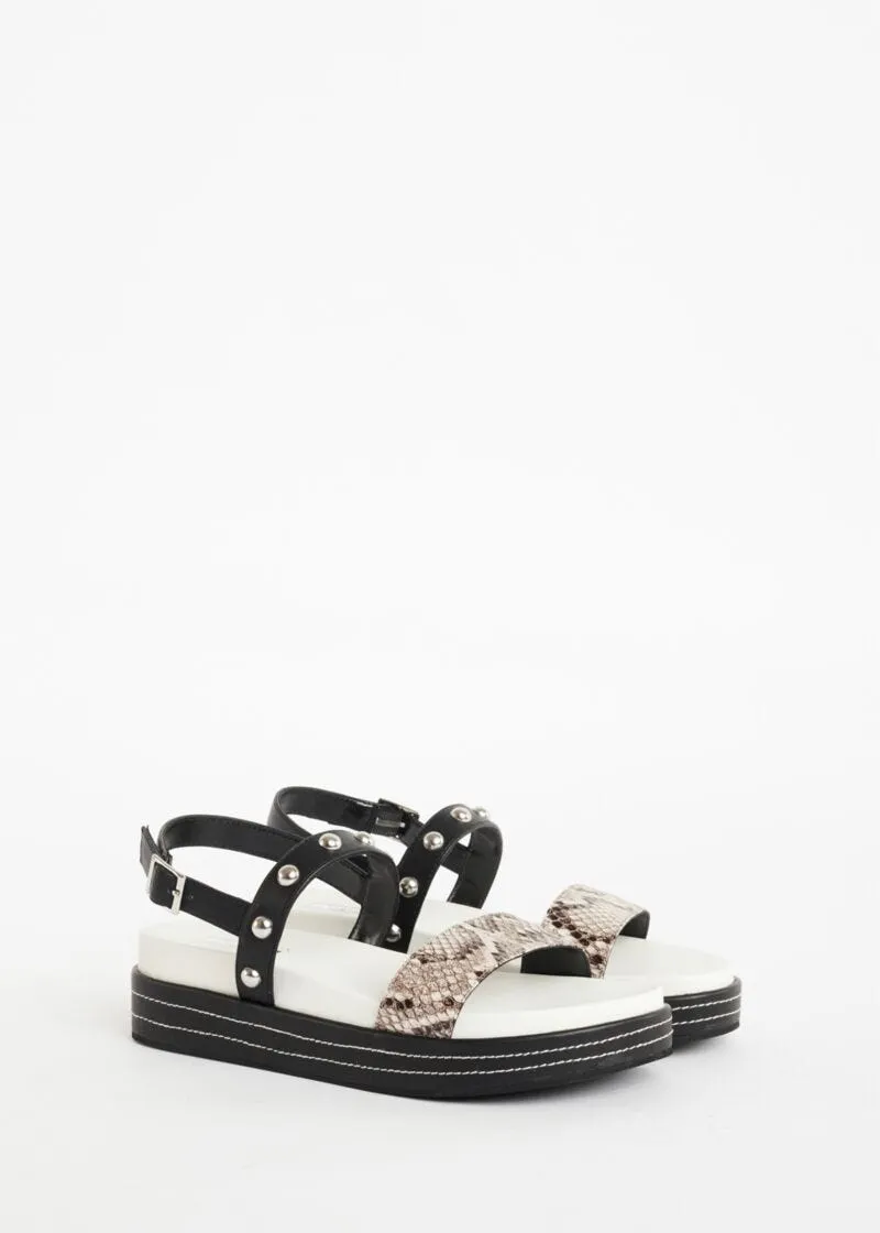 Sandali fussbett con motivo animalier