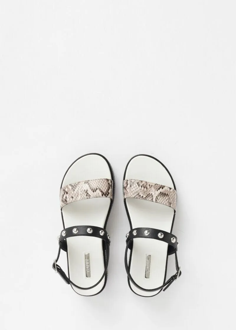 Sandali fussbett con motivo animalier