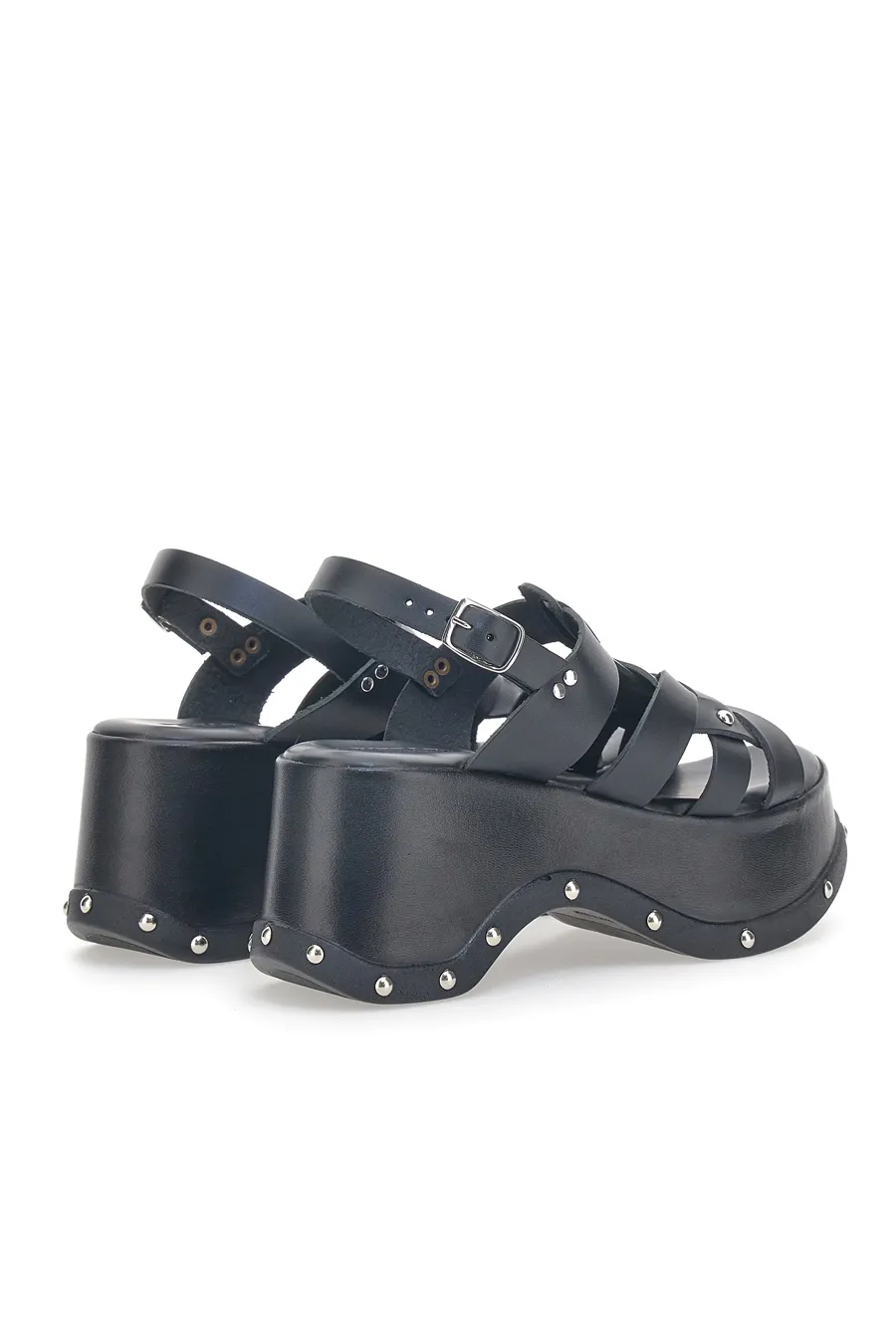 Sandali Platform in Pelle con Borchie Pittarello 5764
