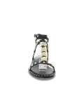 Sandalo basso Ash PARTY SCHIAVA BLACK in pelle nero e oro