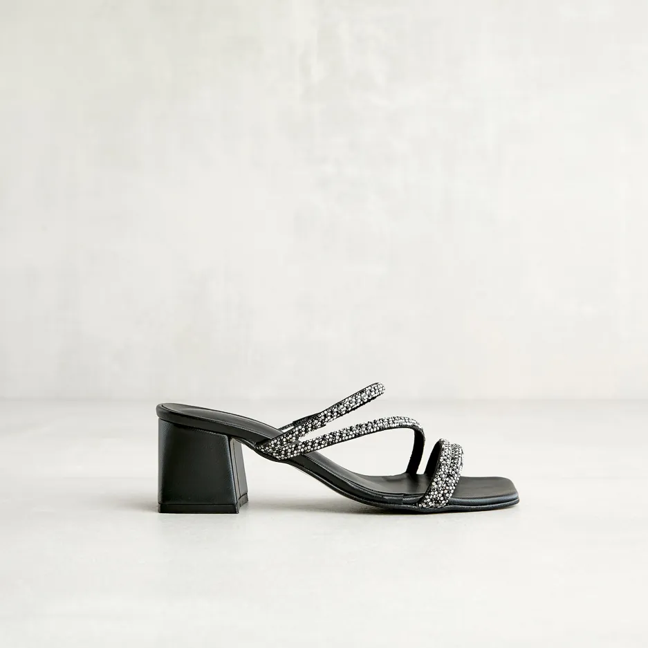 Sandalo Strass Nero