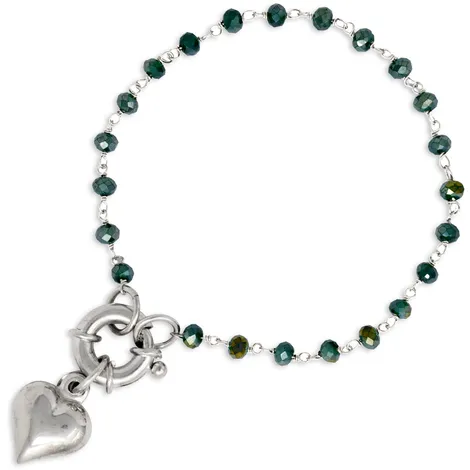 SARNIORO Bracciale in argento925 con cristalli e cuore