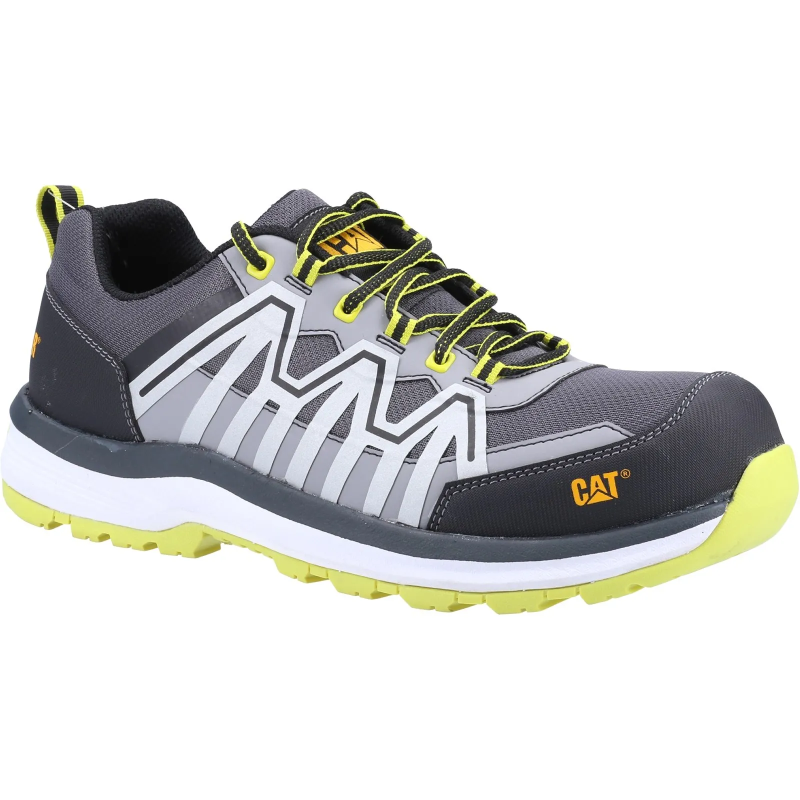 Scarpe antinfortunistiche Caterpillar CHARGE, , Unisex tg. 43, col. Nero/Lime, con puntale di sicurezza