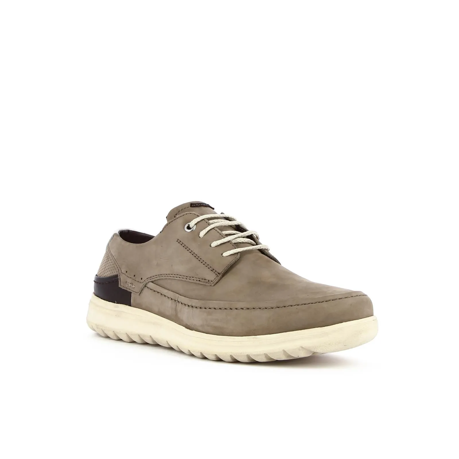 Scarpe beige in pelle con lacci