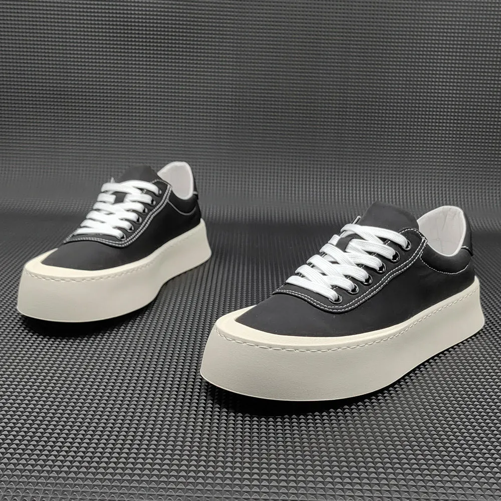 Scarpe casual piatte da uomo minimaliste e traspiranti in pura tela