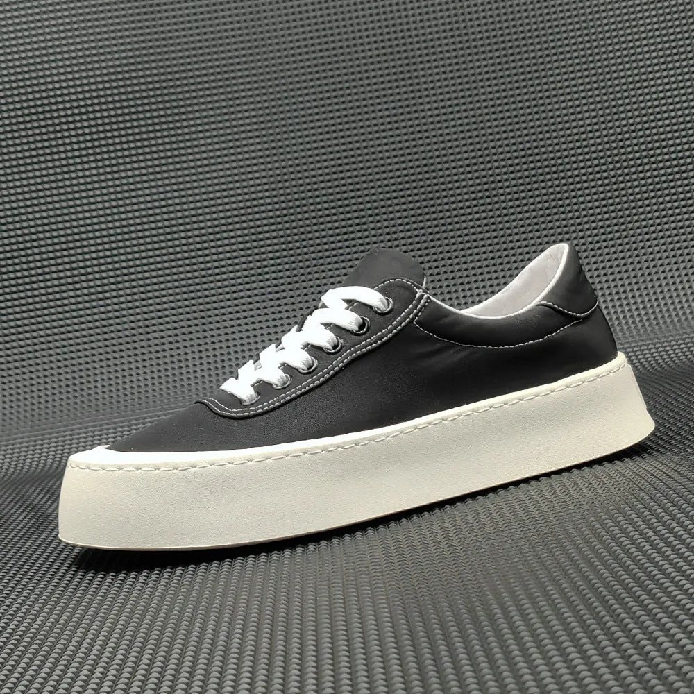 Scarpe casual piatte da uomo minimaliste e traspiranti in pura tela