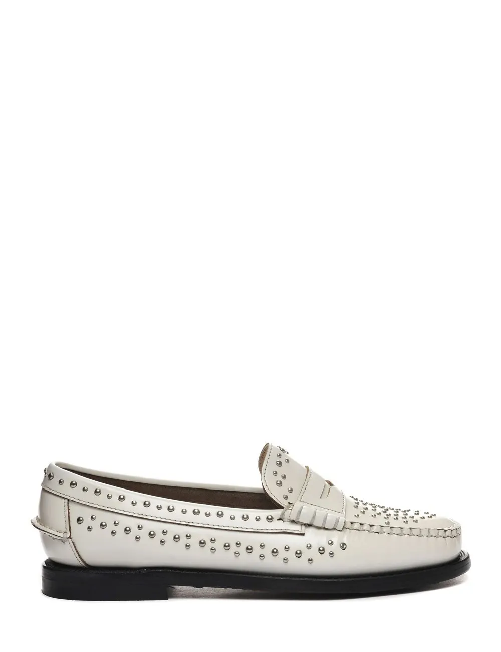Sebago     Mocassino con borchie bianco