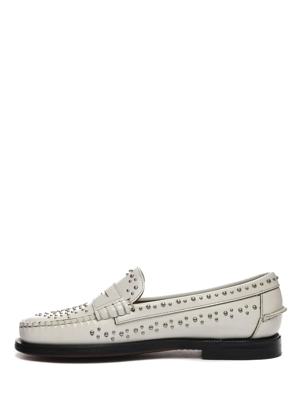 Sebago     Mocassino con borchie bianco