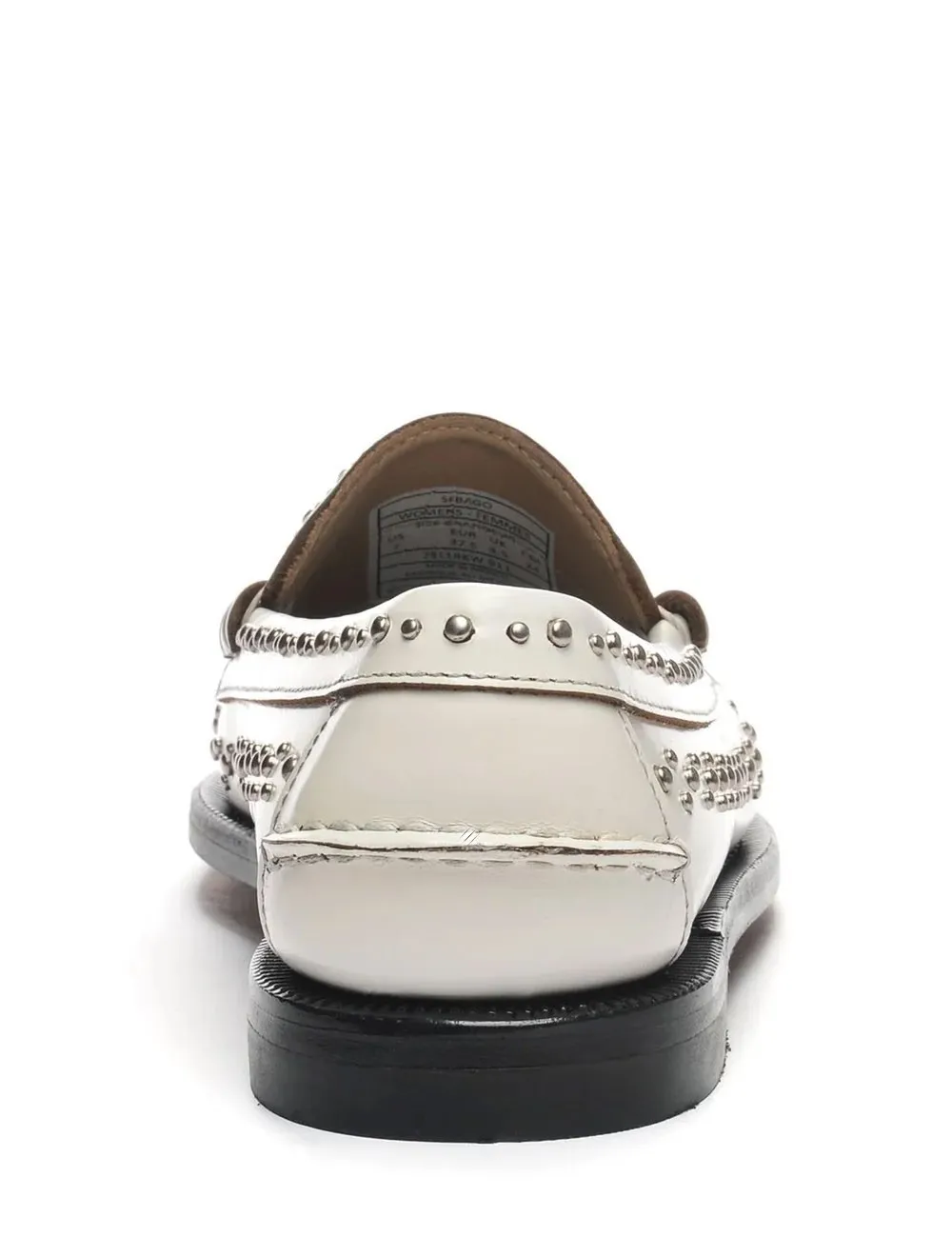Sebago     Mocassino con borchie bianco