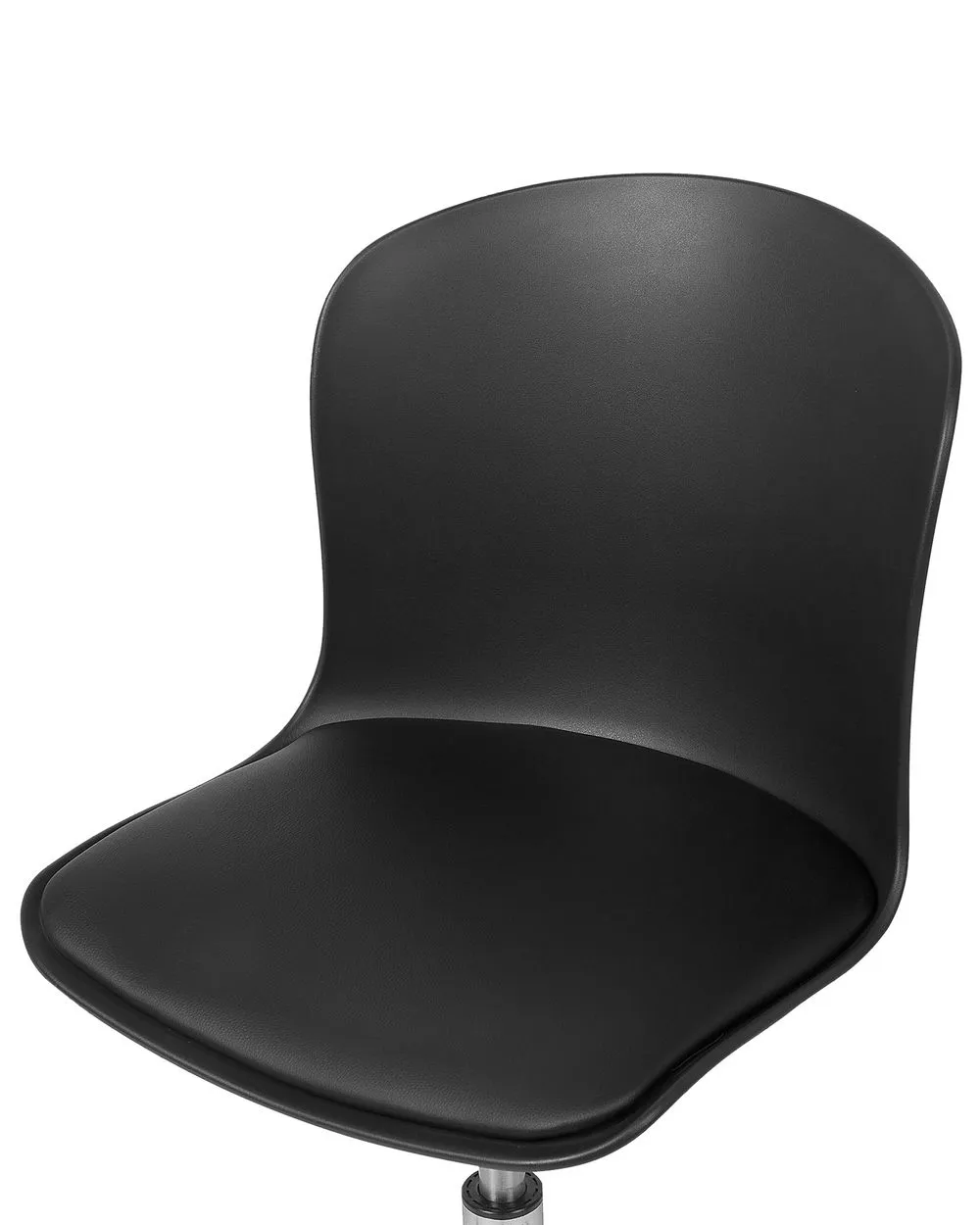 Sedia in plastica e pelle sintetica nero VAMO