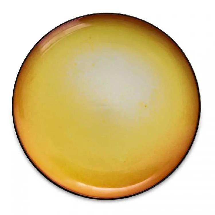 Seletti  Vassoio rotondo in porcellana con finitura in bonzo "Sun" Cosmic Diner
