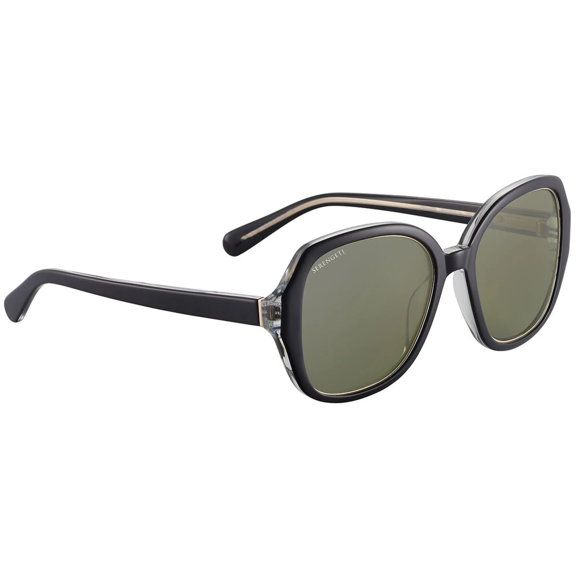   Serengeti HAYWORTH - SS538005 Strato Trasparente Nero Lucido | Occhiale Da Sole Donna 
