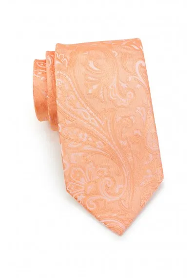 Set: cravatta, papillon da uomo, fazzoletto da taschino paisley salmone