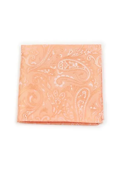 Set: cravatta, papillon da uomo, fazzoletto da taschino paisley salmone