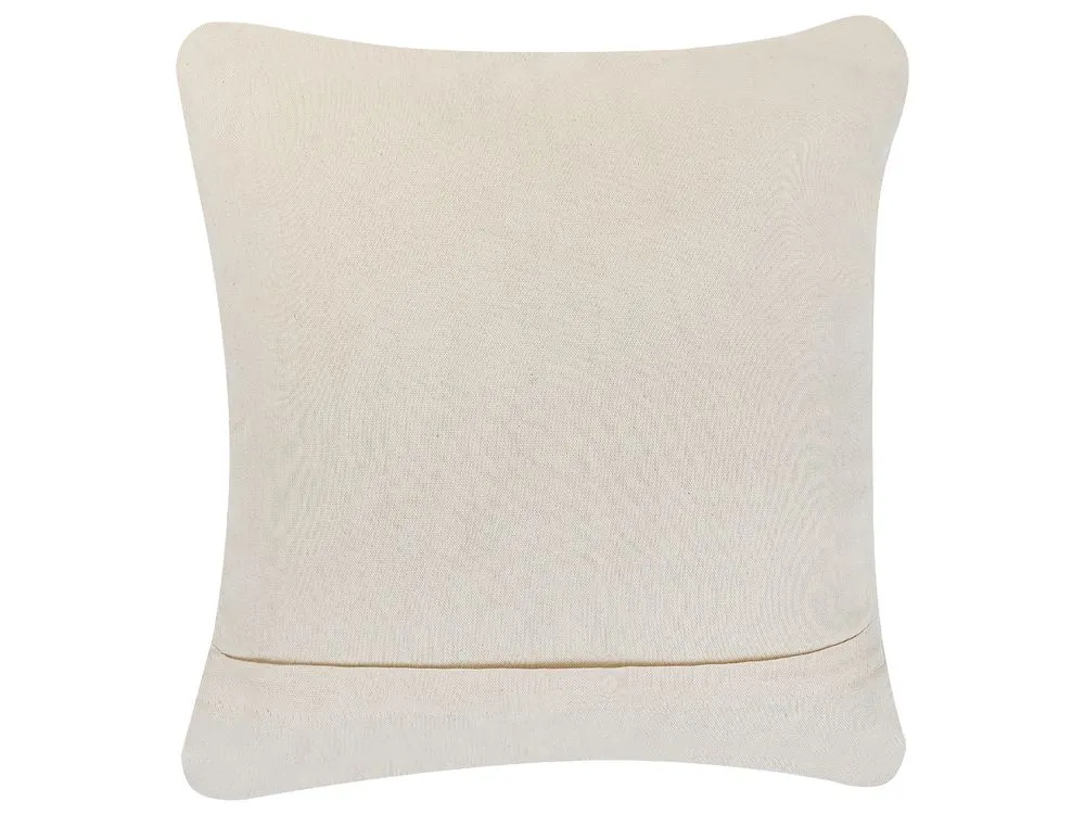 Set di 2 cuscini GOREME Cotone 45 x 45 cm Beige chiaro Trama geometrica