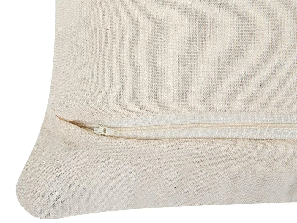 Set di 2 cuscini GOREME Cotone 45 x 45 cm Beige chiaro Trama geometrica
