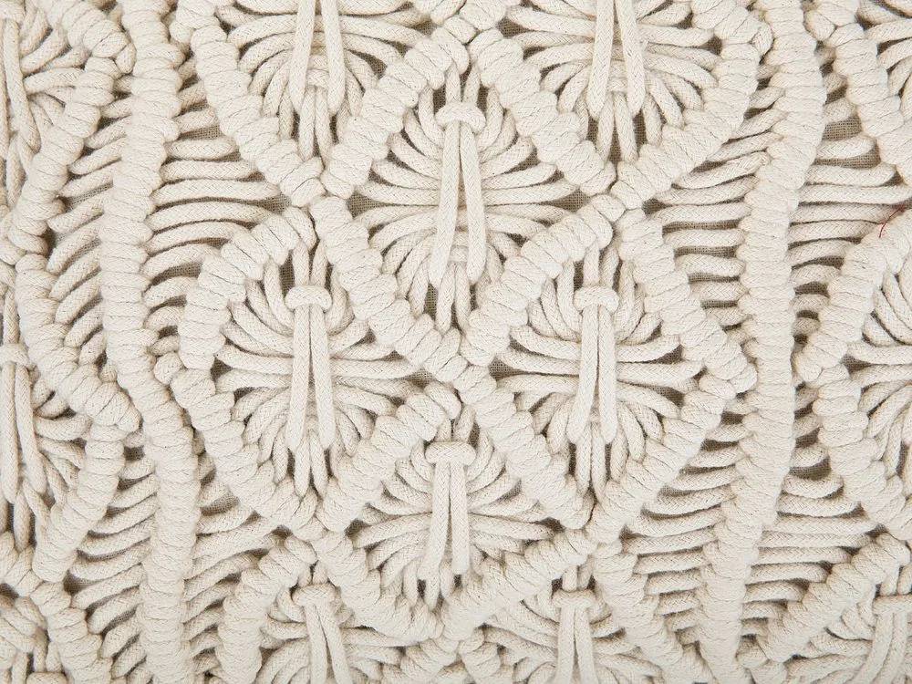 Set di 2 cuscini GOREME Cotone 45 x 45 cm Beige chiaro Trama geometrica