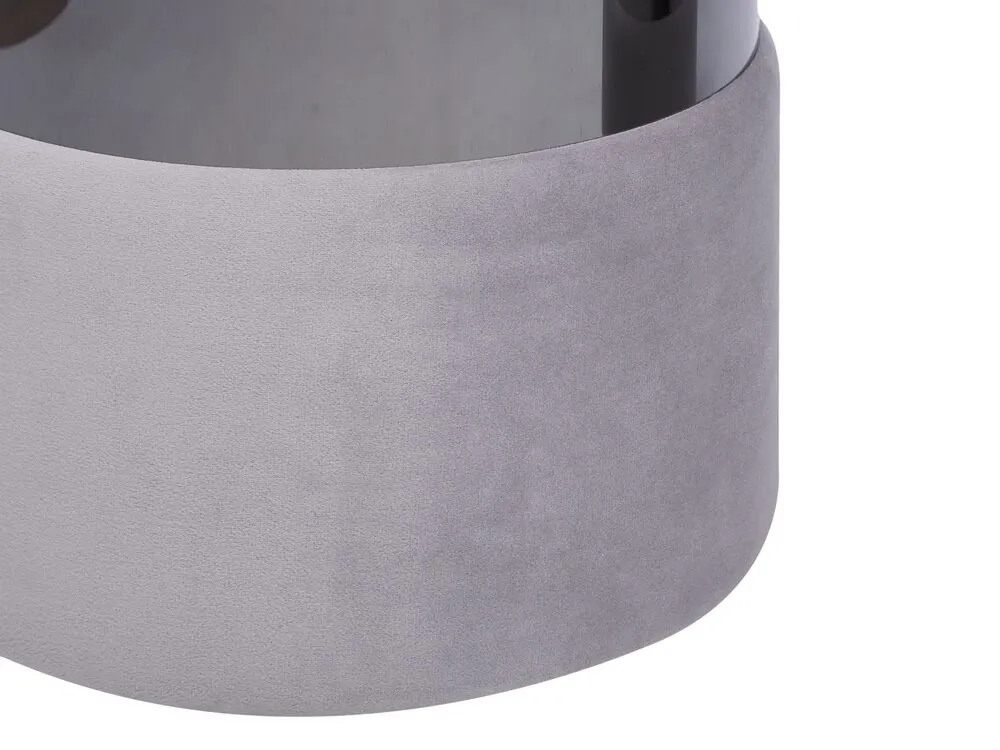 Set di 2 pouf portaoggetti velluto grigio DORIS