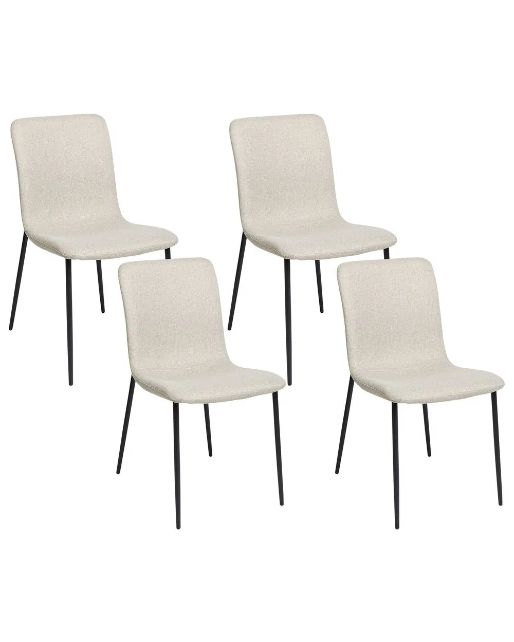 Set di 4 sedie da pranzo GLENDIVE Beige chiaro