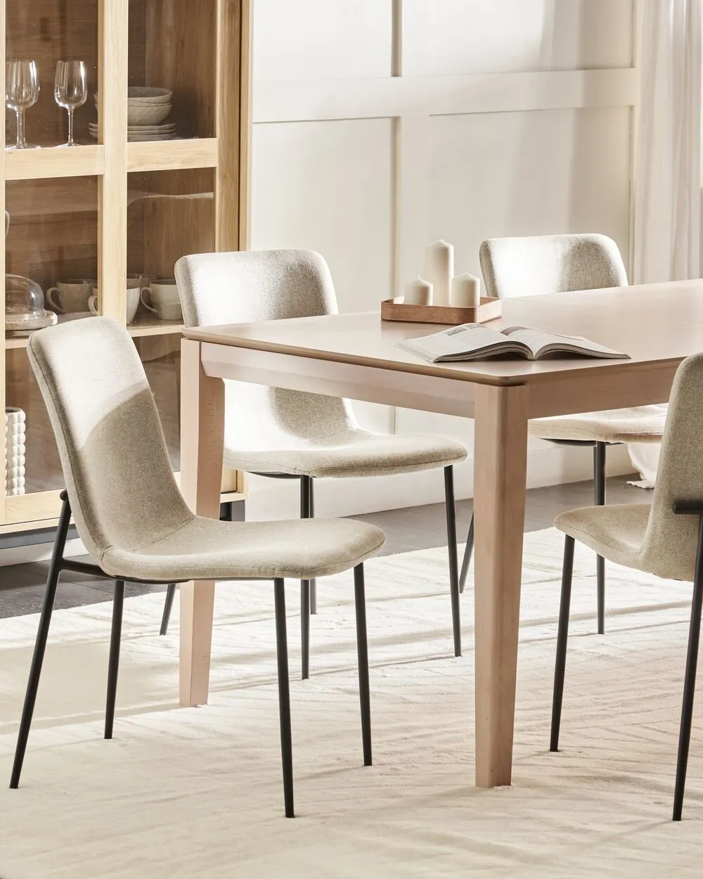 Set di 4 sedie da pranzo GLENDIVE Beige chiaro