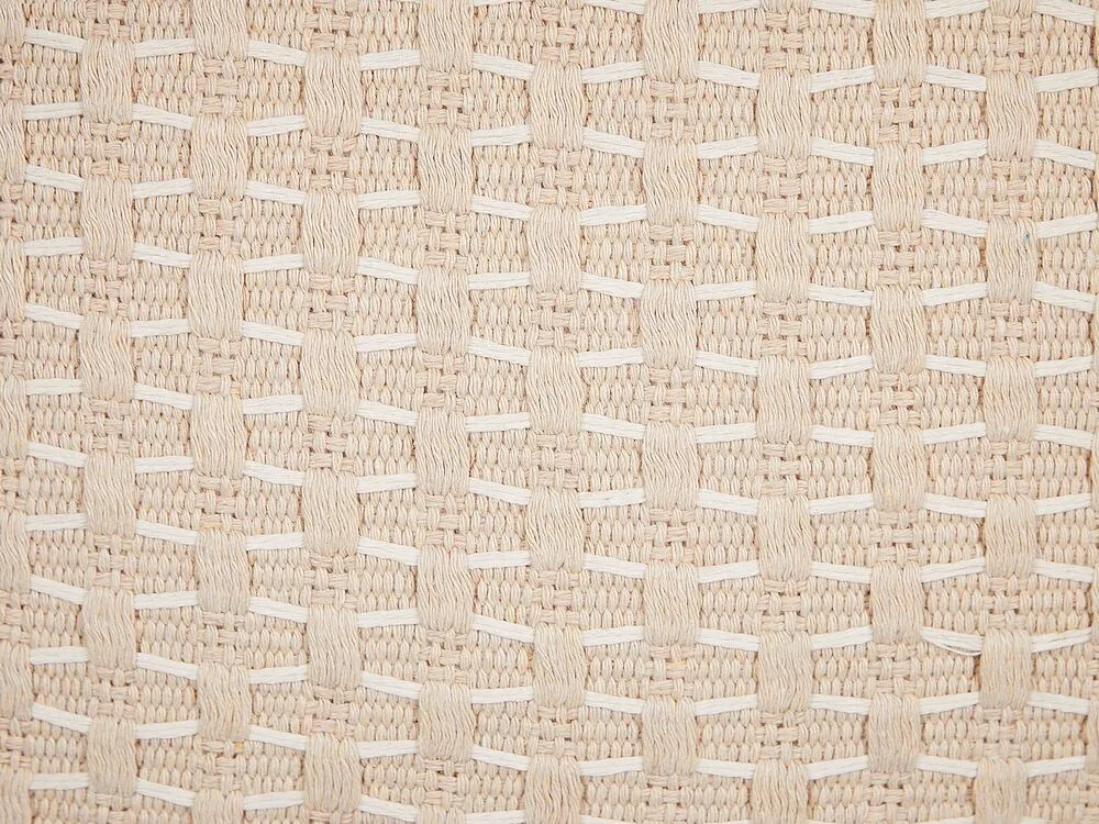 Set of 2 Decorative Cushions HAKONE 45 x 25 cm Light Beige Geometric Pattern