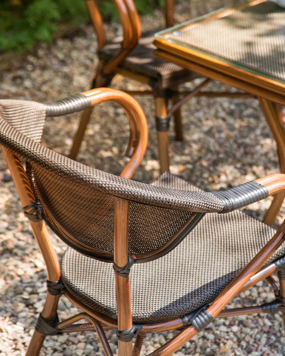 Set of 4 Garden Chairs CASPRI II Metal Grey