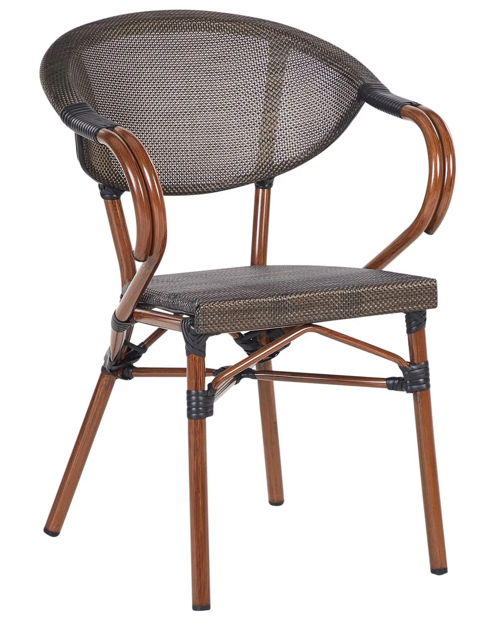 Set of 4 Garden Chairs CASPRI II Metal Grey