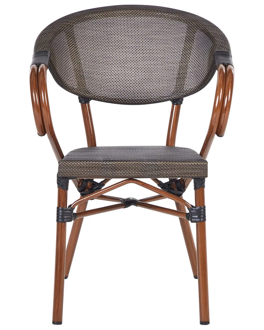 Set of 4 Garden Chairs CASPRI II Metal Grey