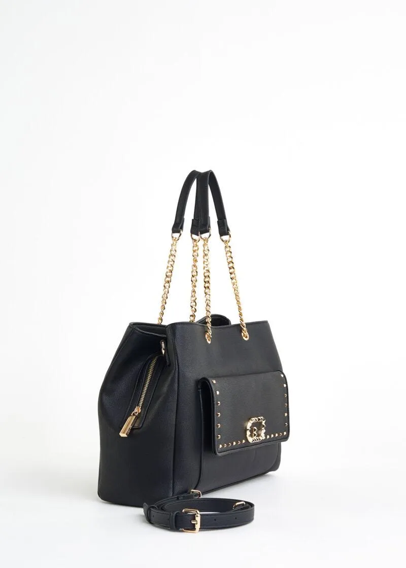 Shopping bag con borchie