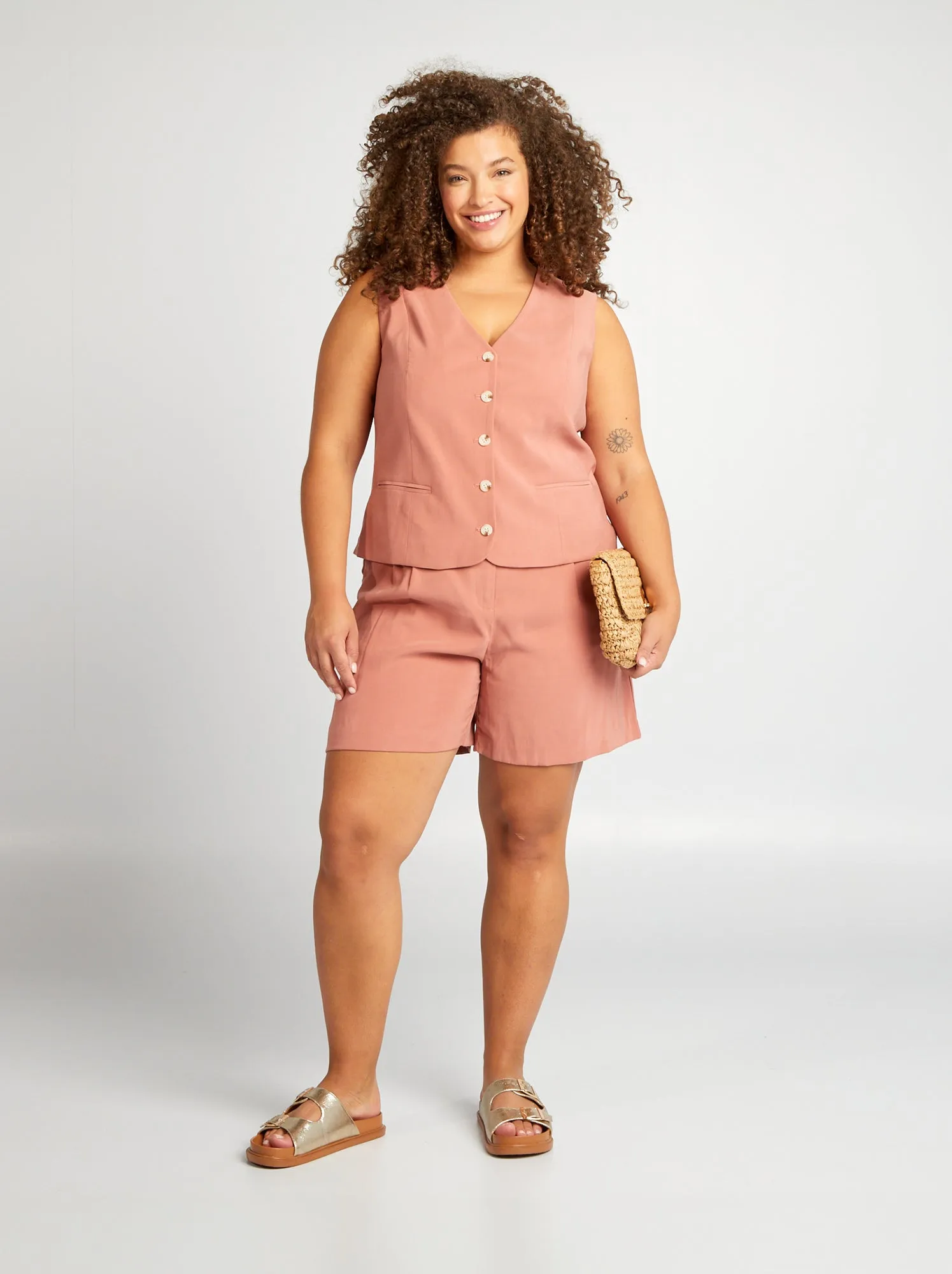 Shorts a vita alta - ROSA