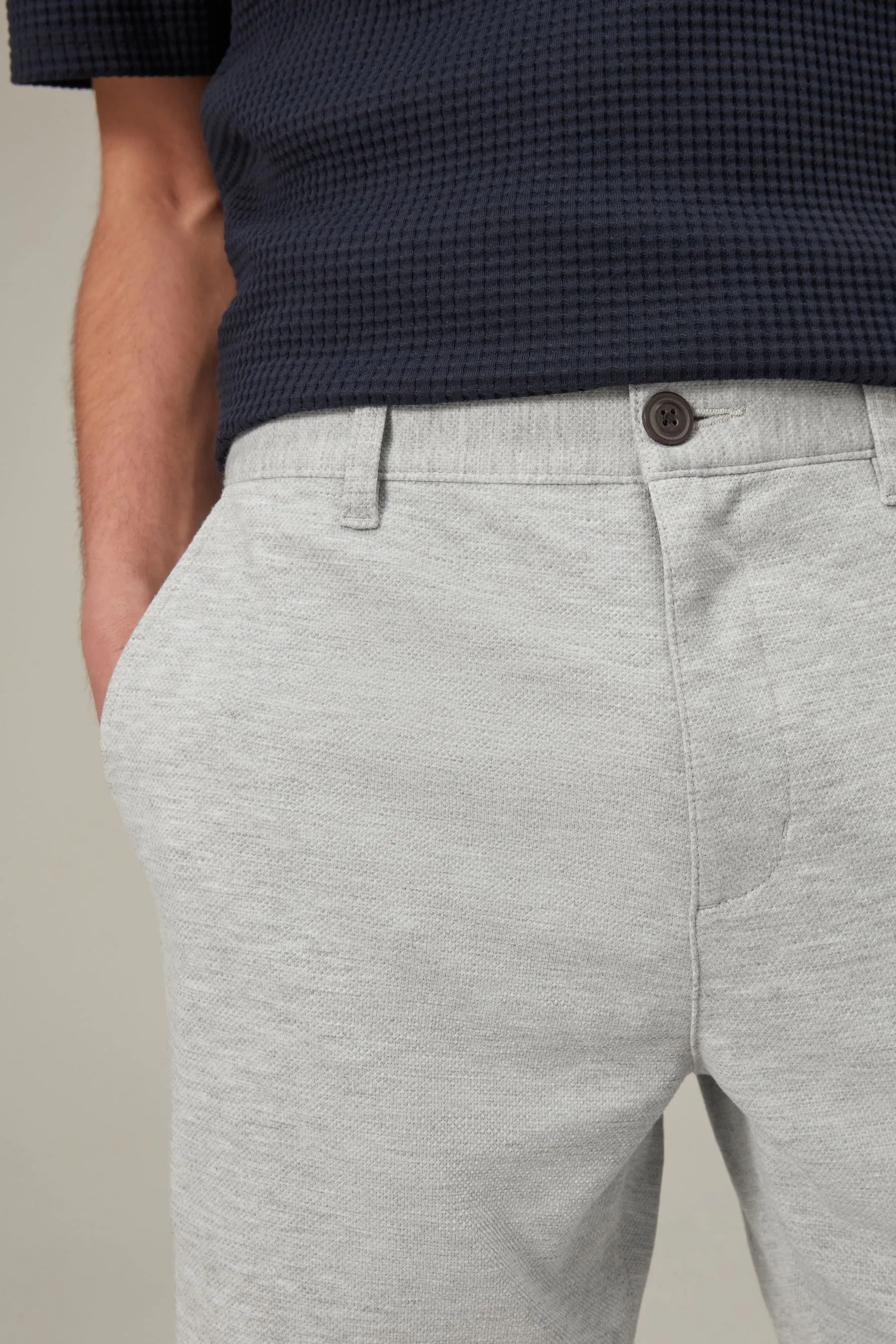 Shorts chino in jersey eleganti