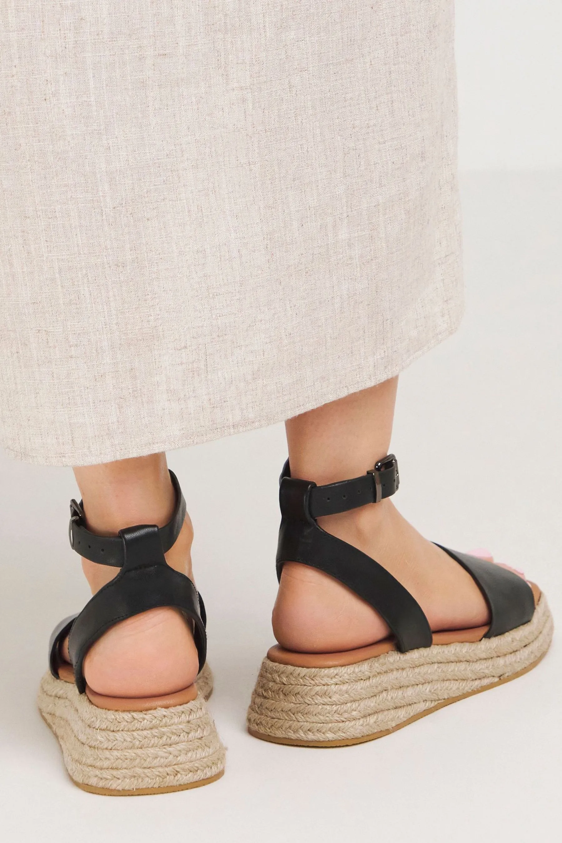 Simply Be - Sandali in due parti stile espadrillas Vestibilità ampia