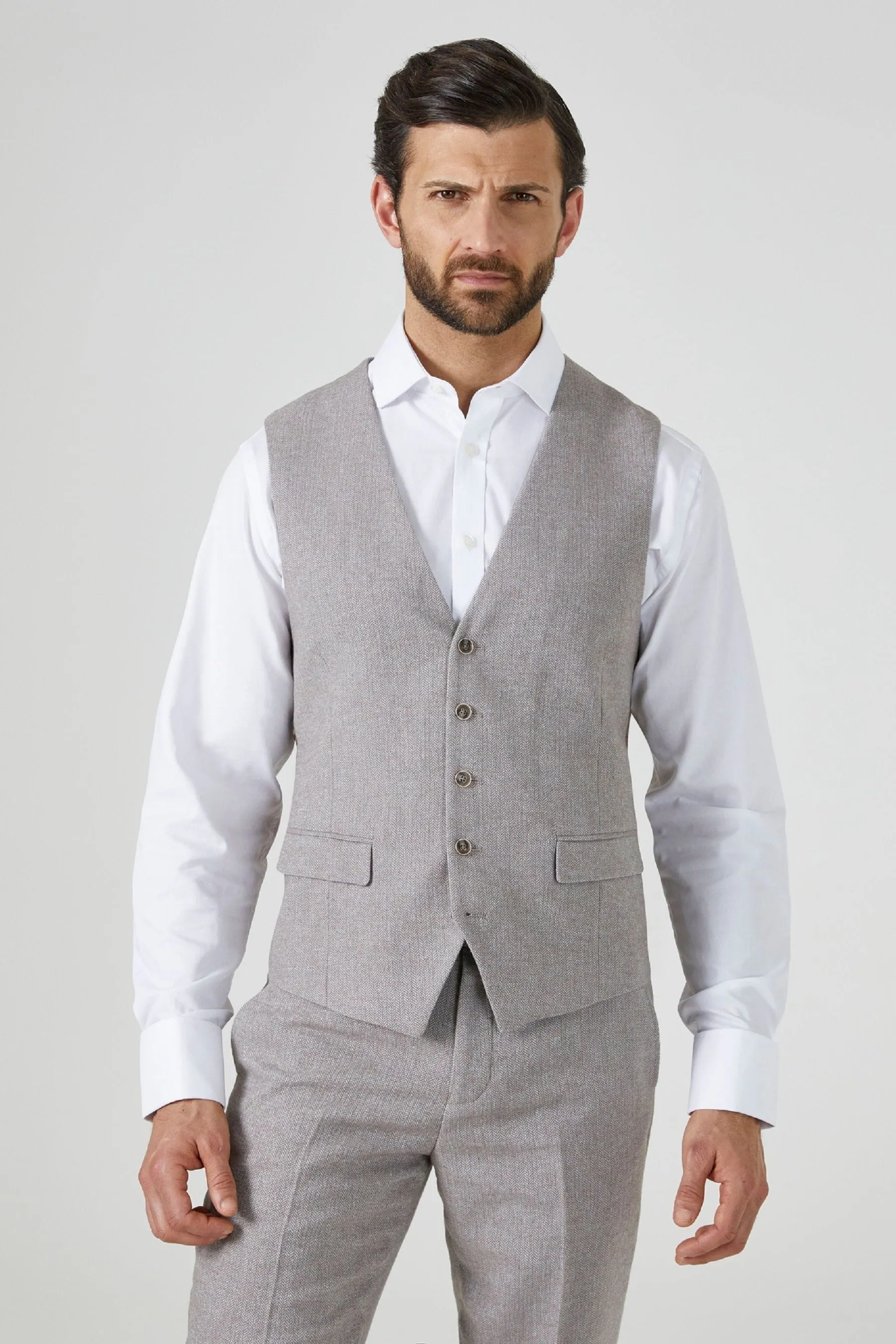 Skopes - Jude - Gilet da Vestibilità sartoriale da completo in tweed