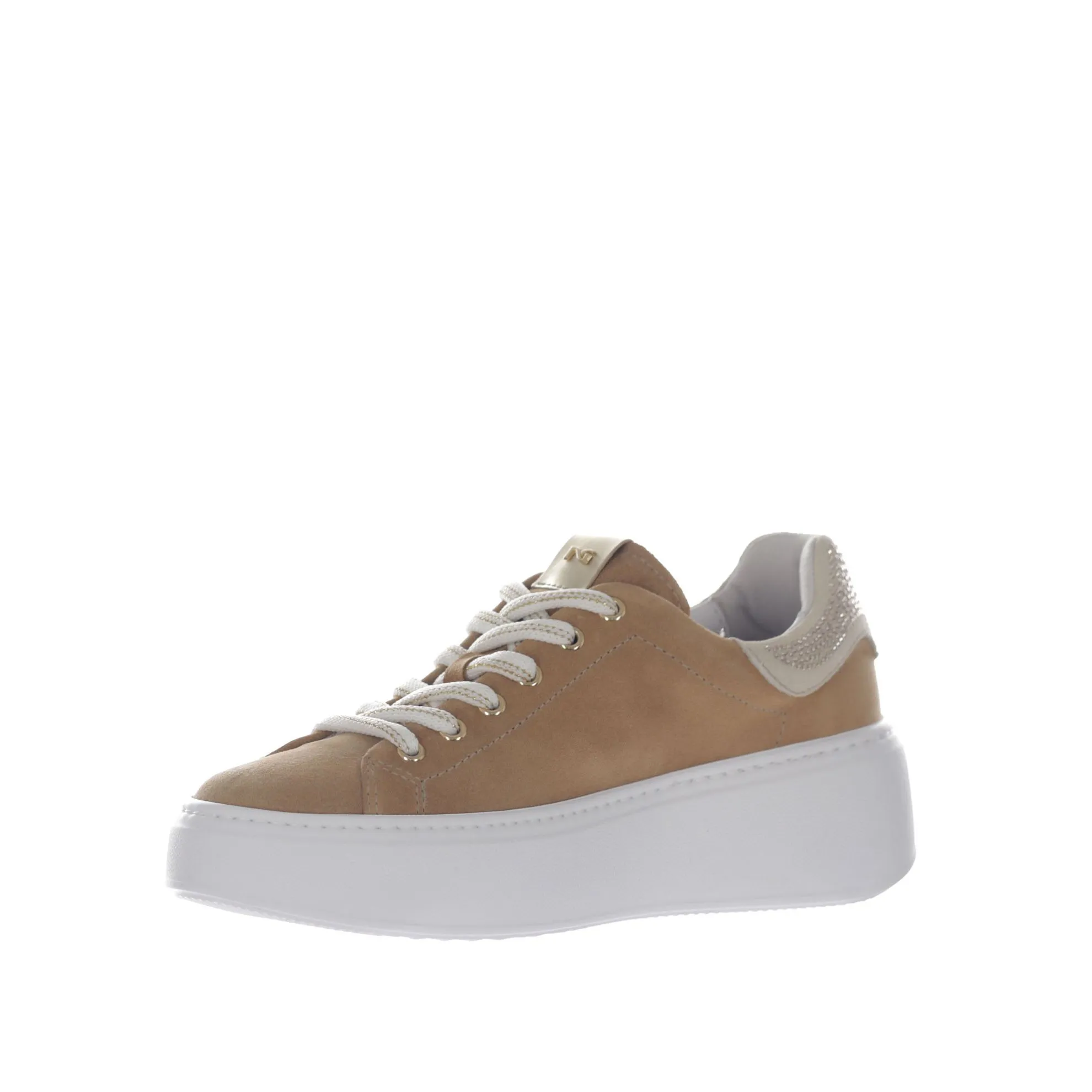 Sneaker in camoscio con dettaglio borchie