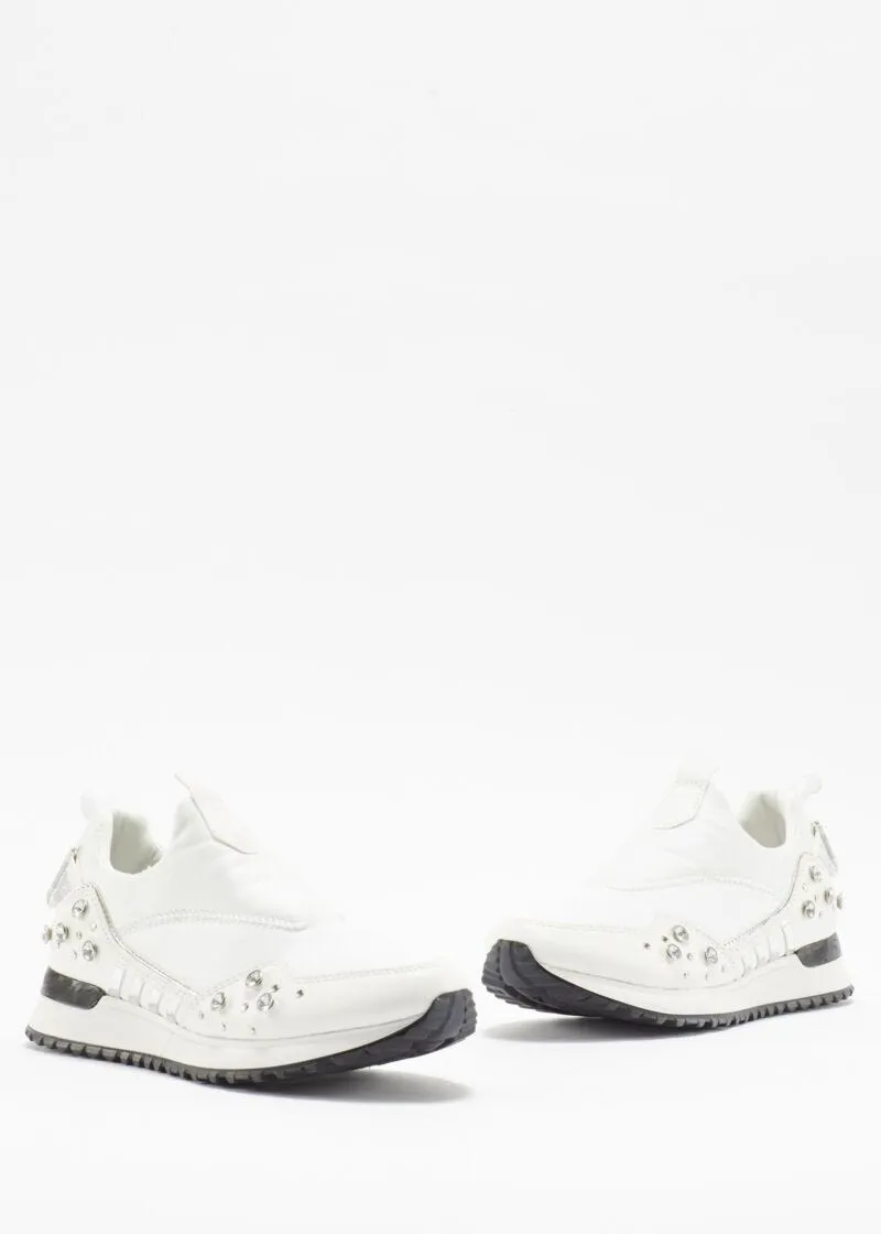 Sneaker in lycra con strass