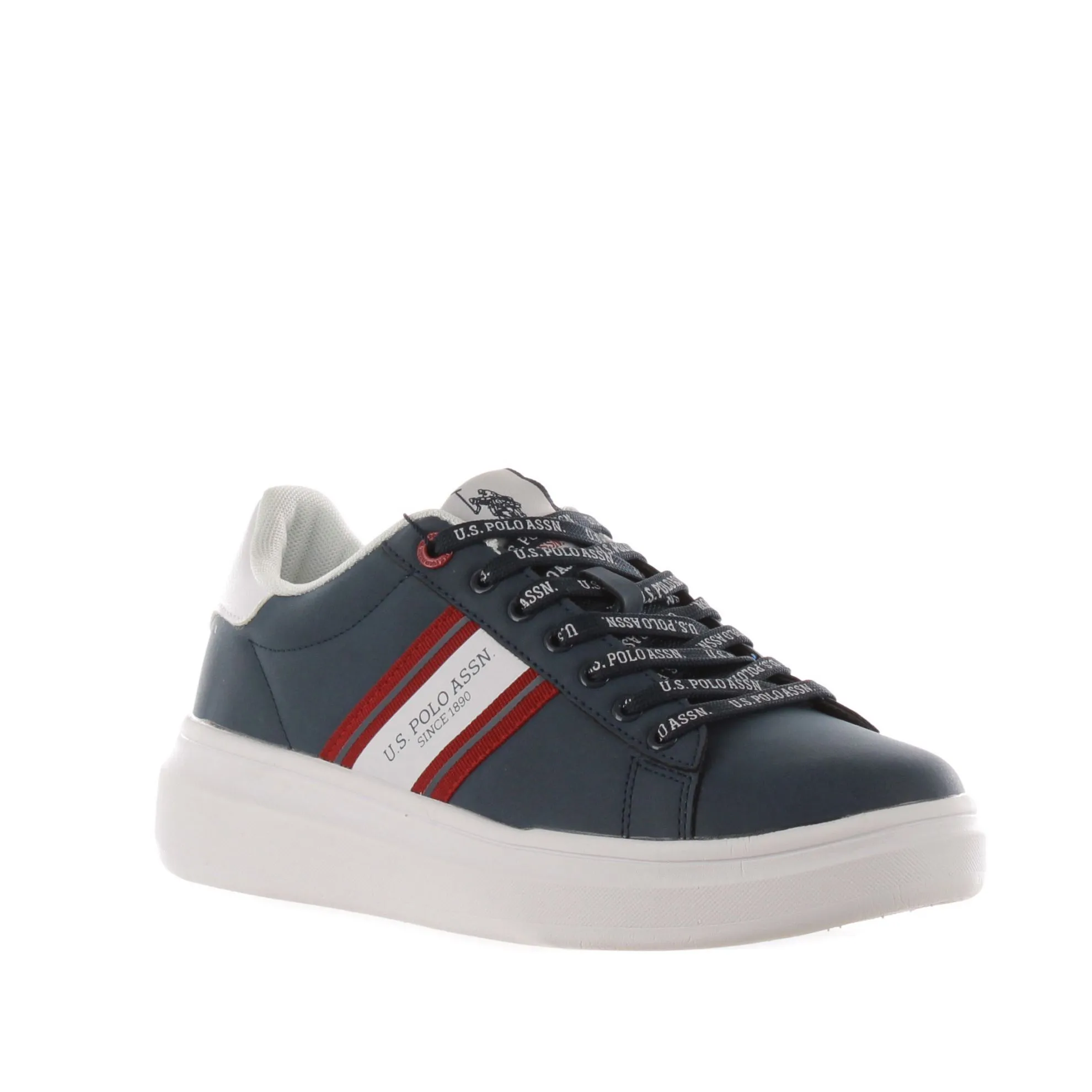 Sneaker in nabuk con lacci logati