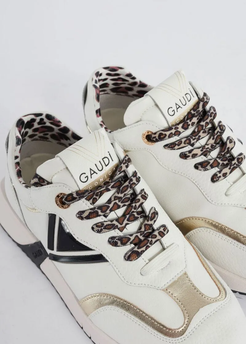 Sneaker running con lacci animalier