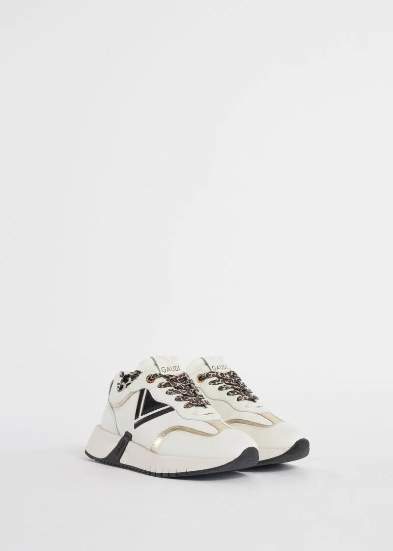 Sneaker running con lacci animalier