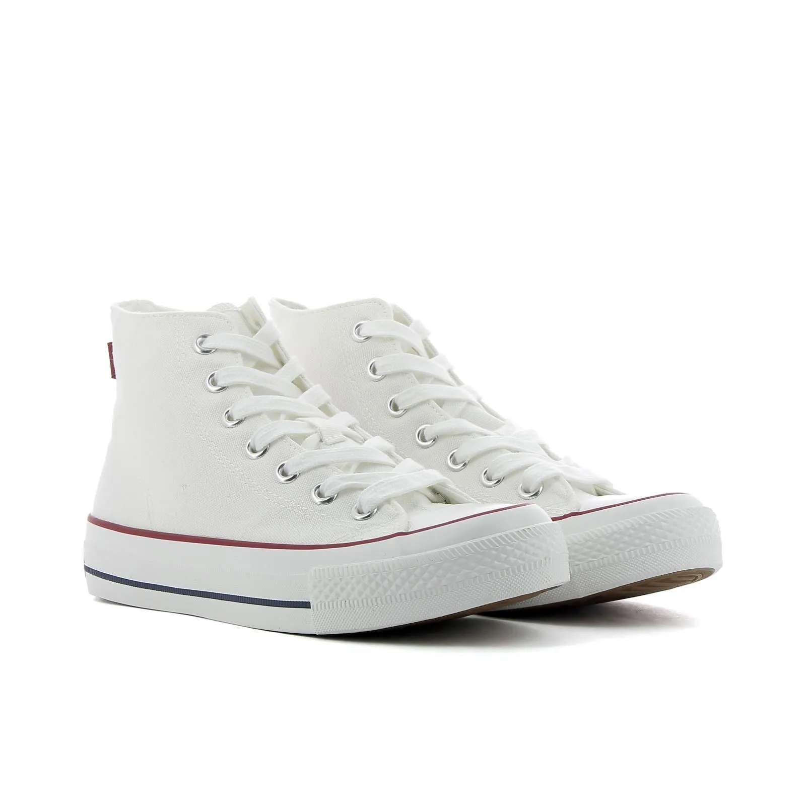 Sneakers alte bianche con lacci