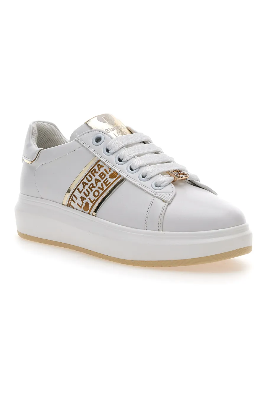 Sneakers Bianche con Lacci Laura Biagiotti 8945