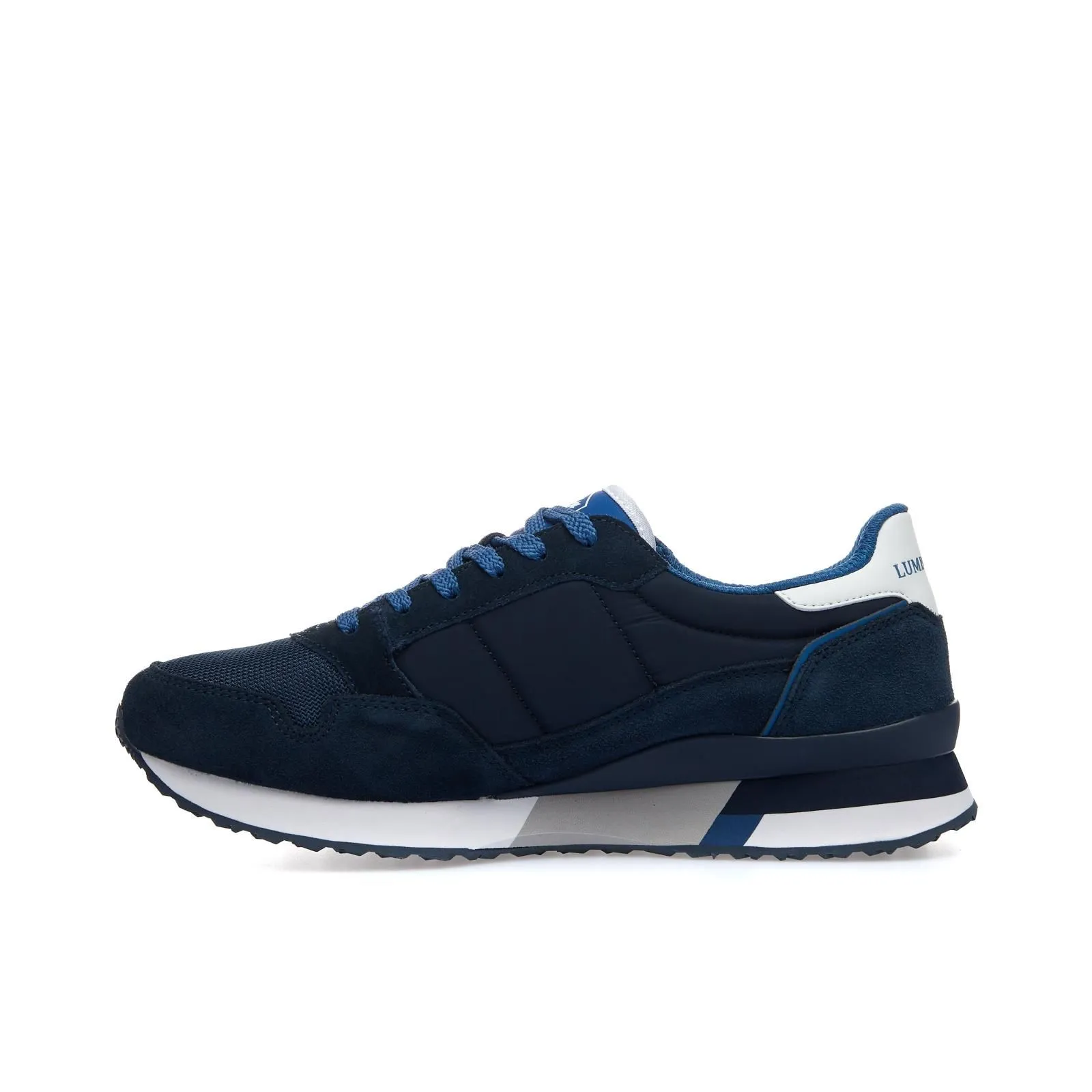 Sneakers blu con lacci colorati