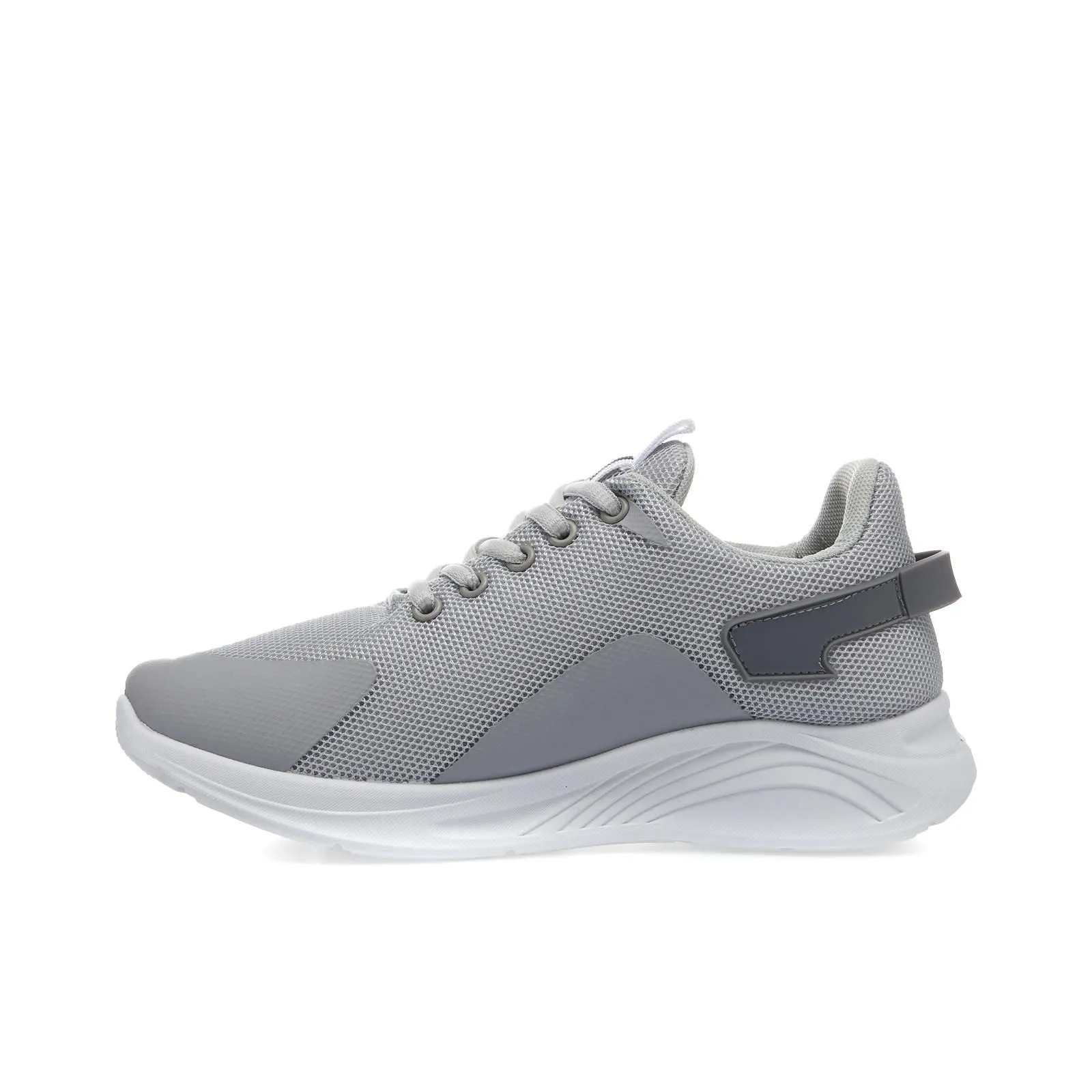 Sneakers donna da running grigie con lacci