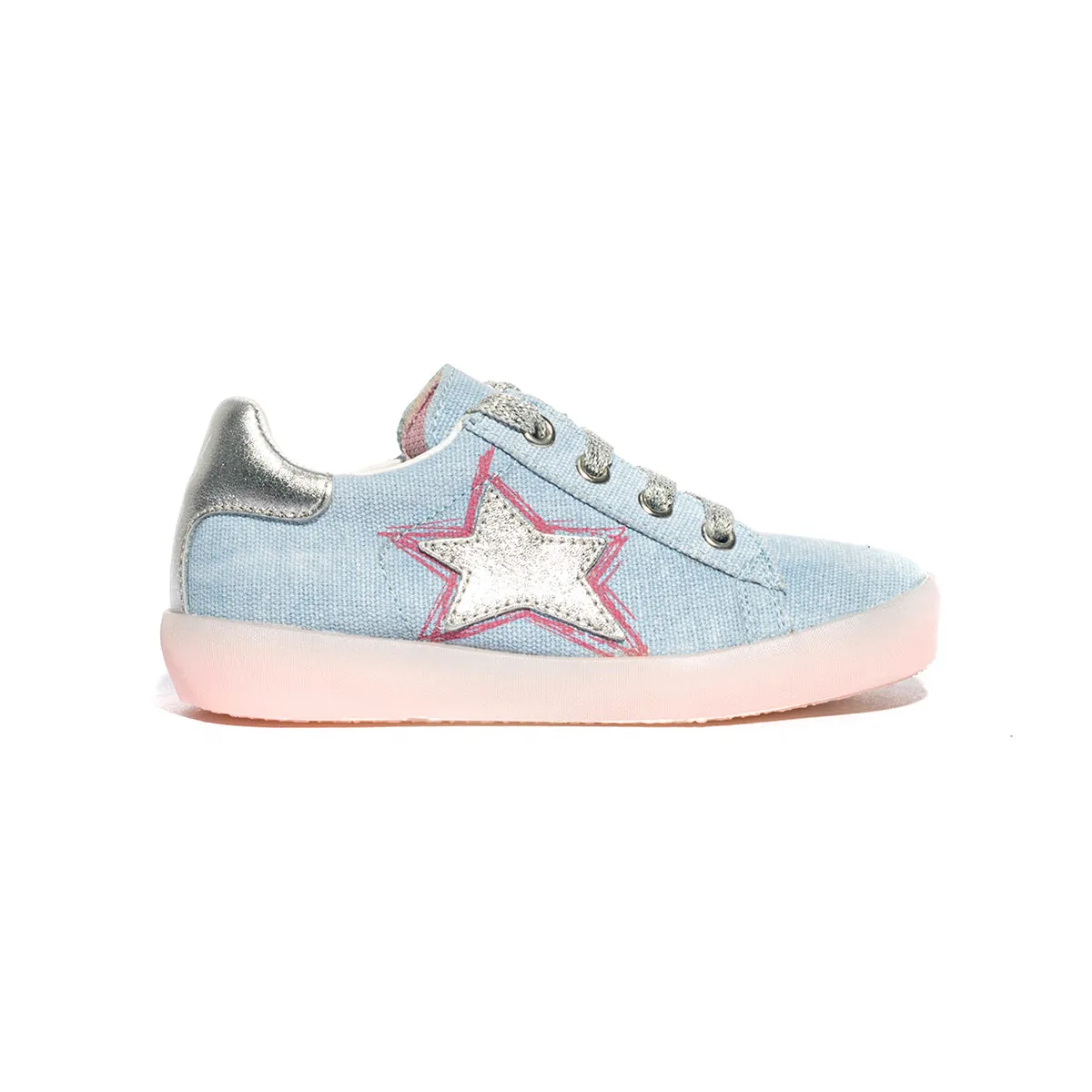 Sneakers Naturino Aro Celeste Rosa