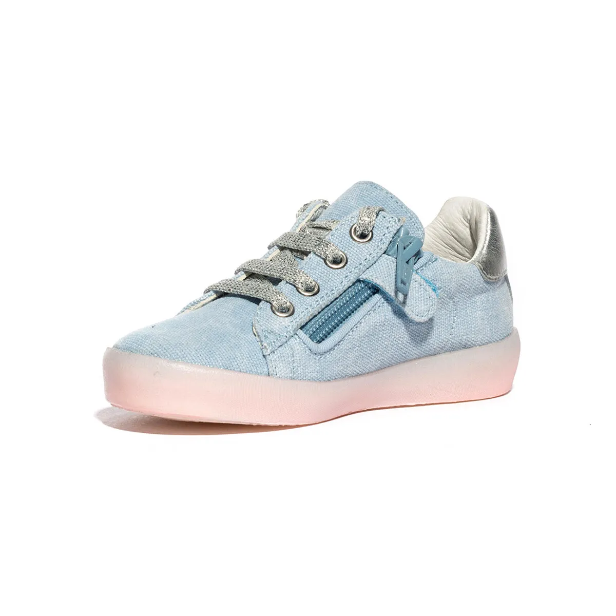 Sneakers Naturino Aro Celeste Rosa